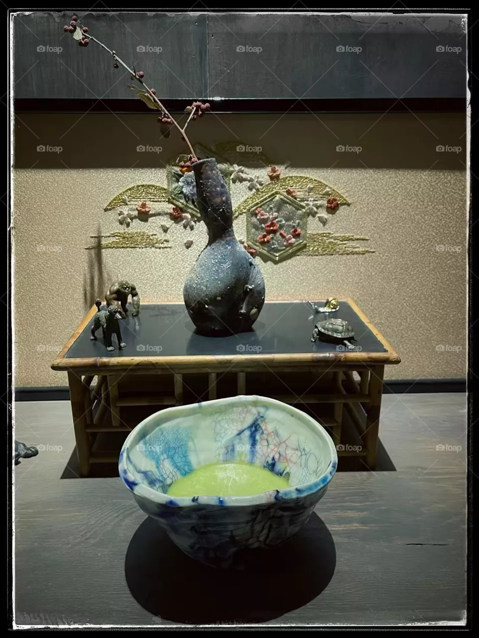 Green Tea and Flowers