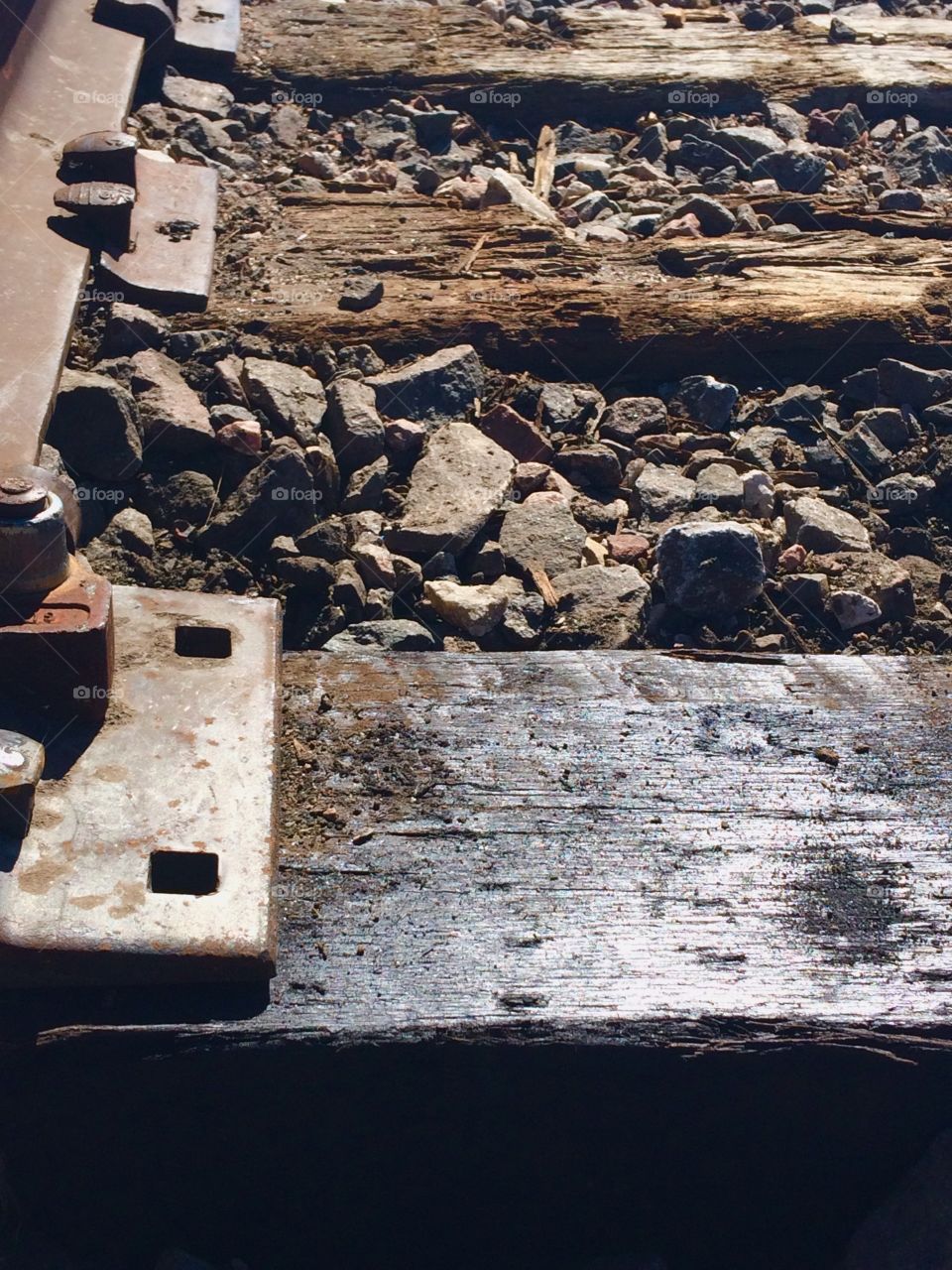 Close up of old track 