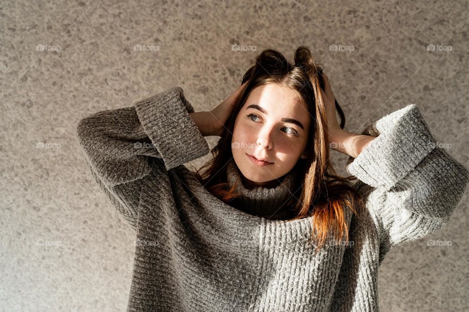 woman with beautiful hair