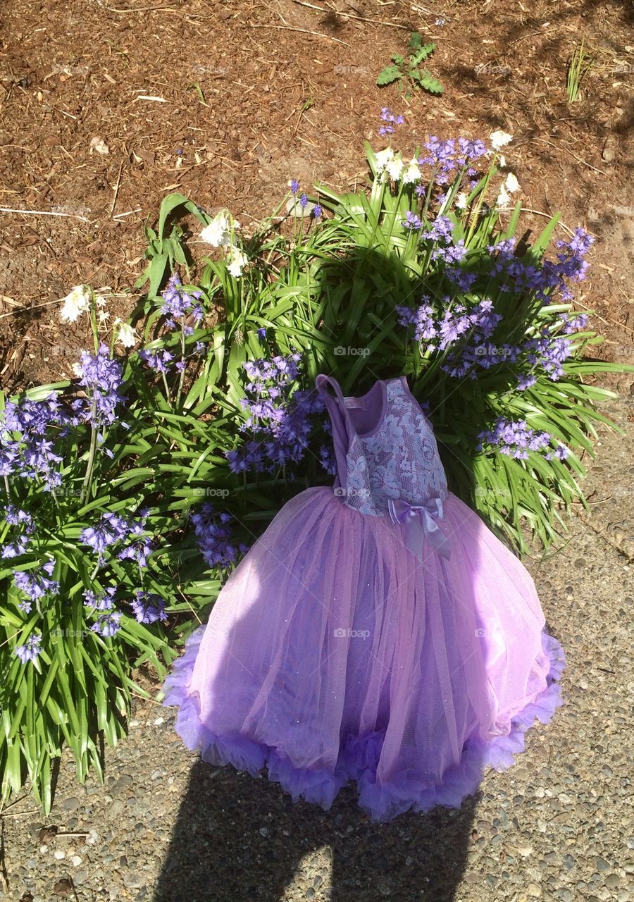Purple dress and flowers 