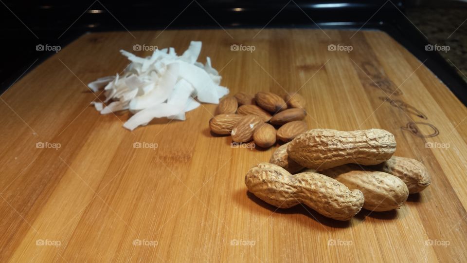 peanut almond and coconut