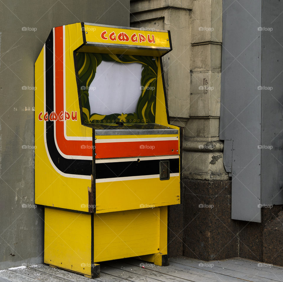 Broken soviet arcade game machine "safari"