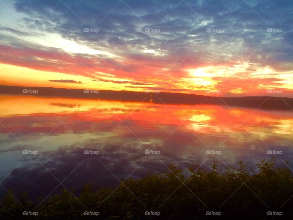 The Golden Hour. Summer night in the Cottage in Finland 