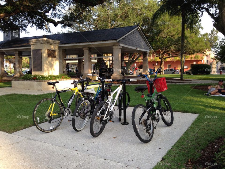 Bicycles at the park