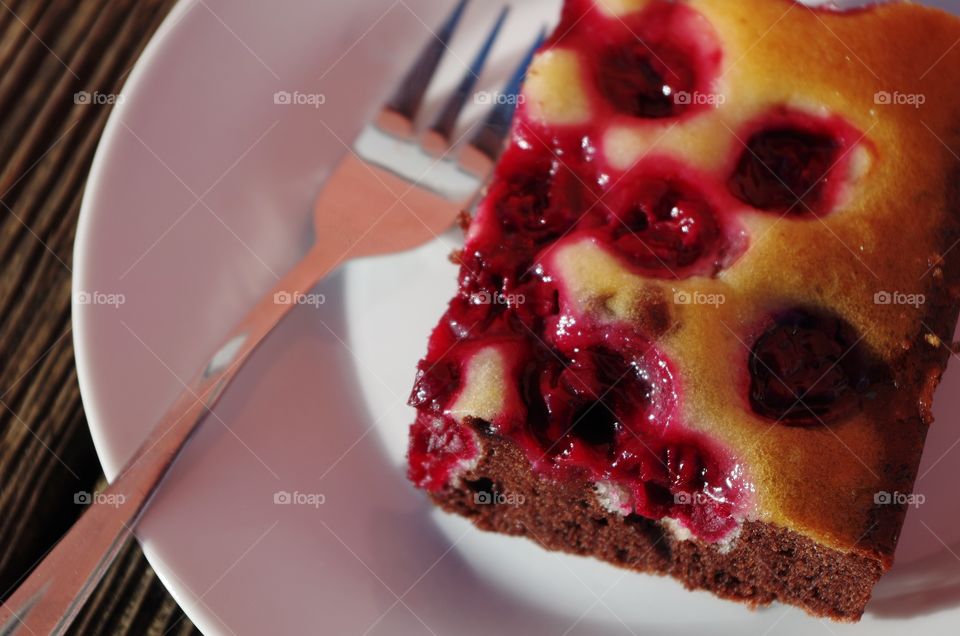 High angle view of sweet food in plate