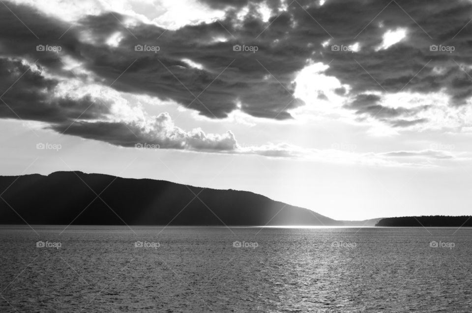 Sunbeam through the clouds