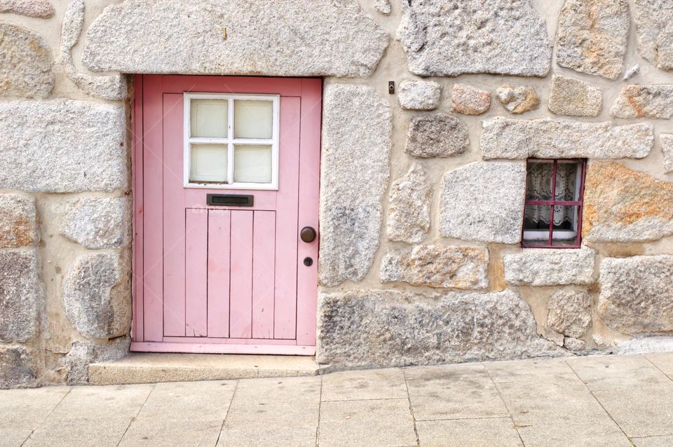 small pink door