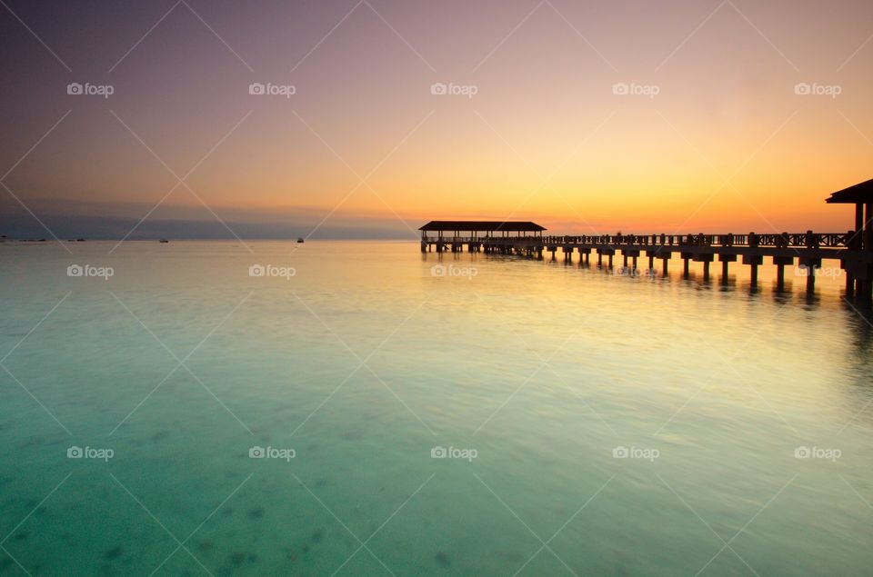sunset at Lang Tengah island, Terengganu malaysia.