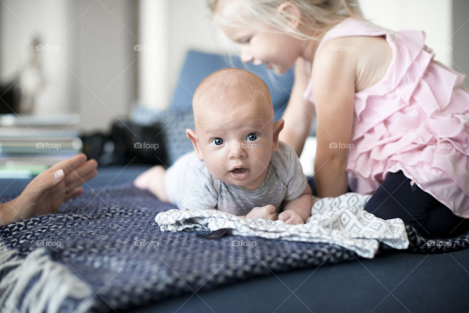 Baby boy on couch