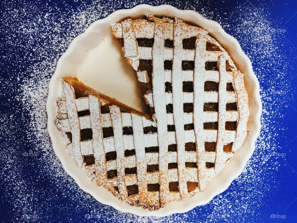 Directly above shot of apple pie