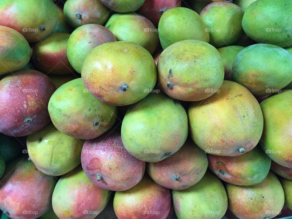 Mangos . mangos in supermarket in Peru