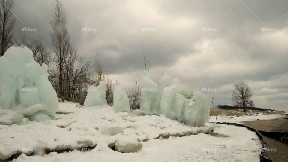 Just the beginning of Ice Sculptures from Winter