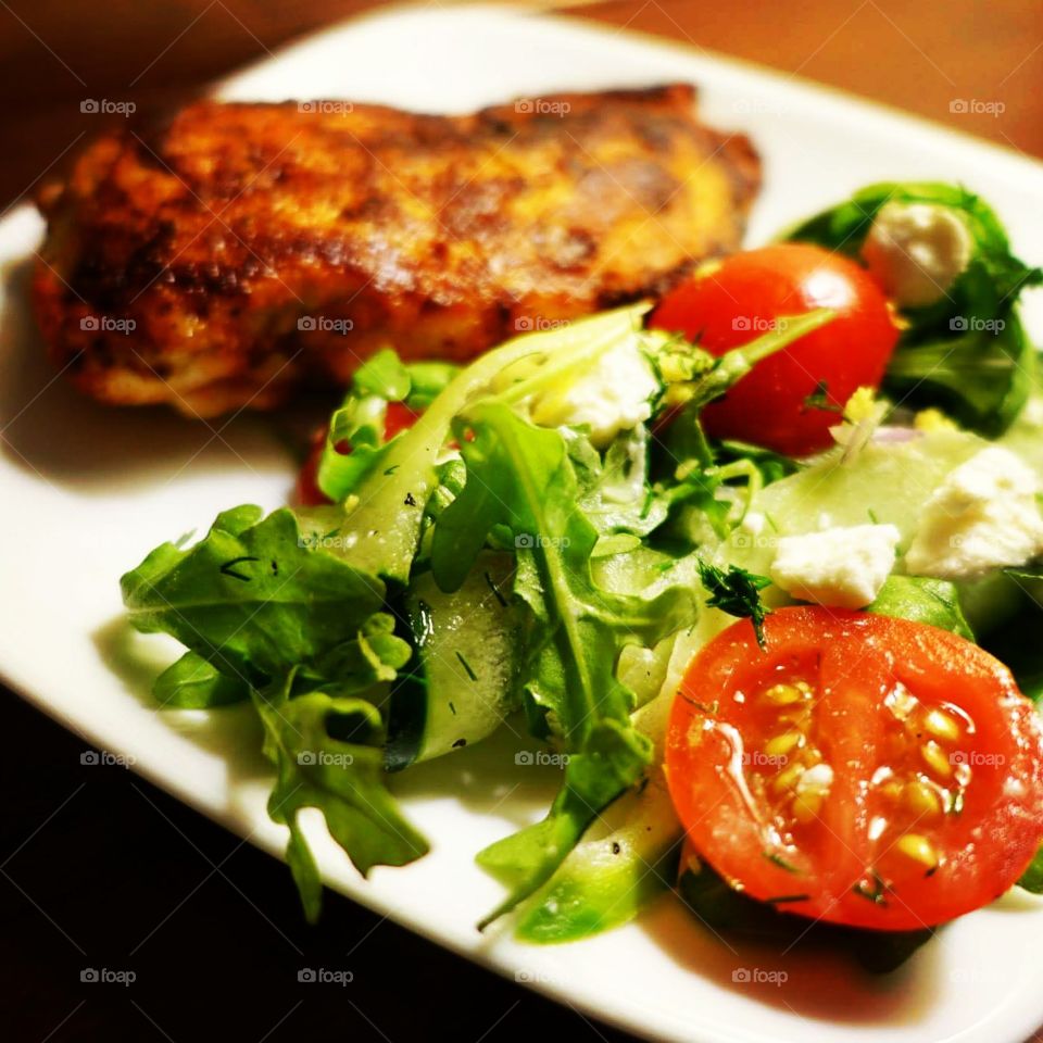 Cajun Blackened Chicken. home chef meal: delivery of fresh ingredients to create an easy and delicious dish
