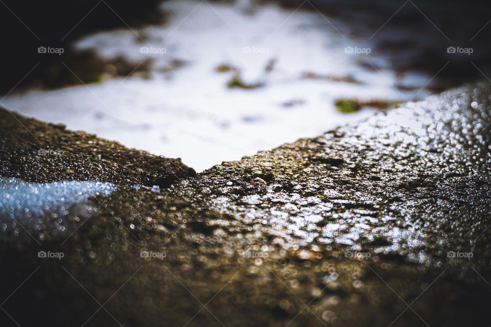 Cinder block intersection.