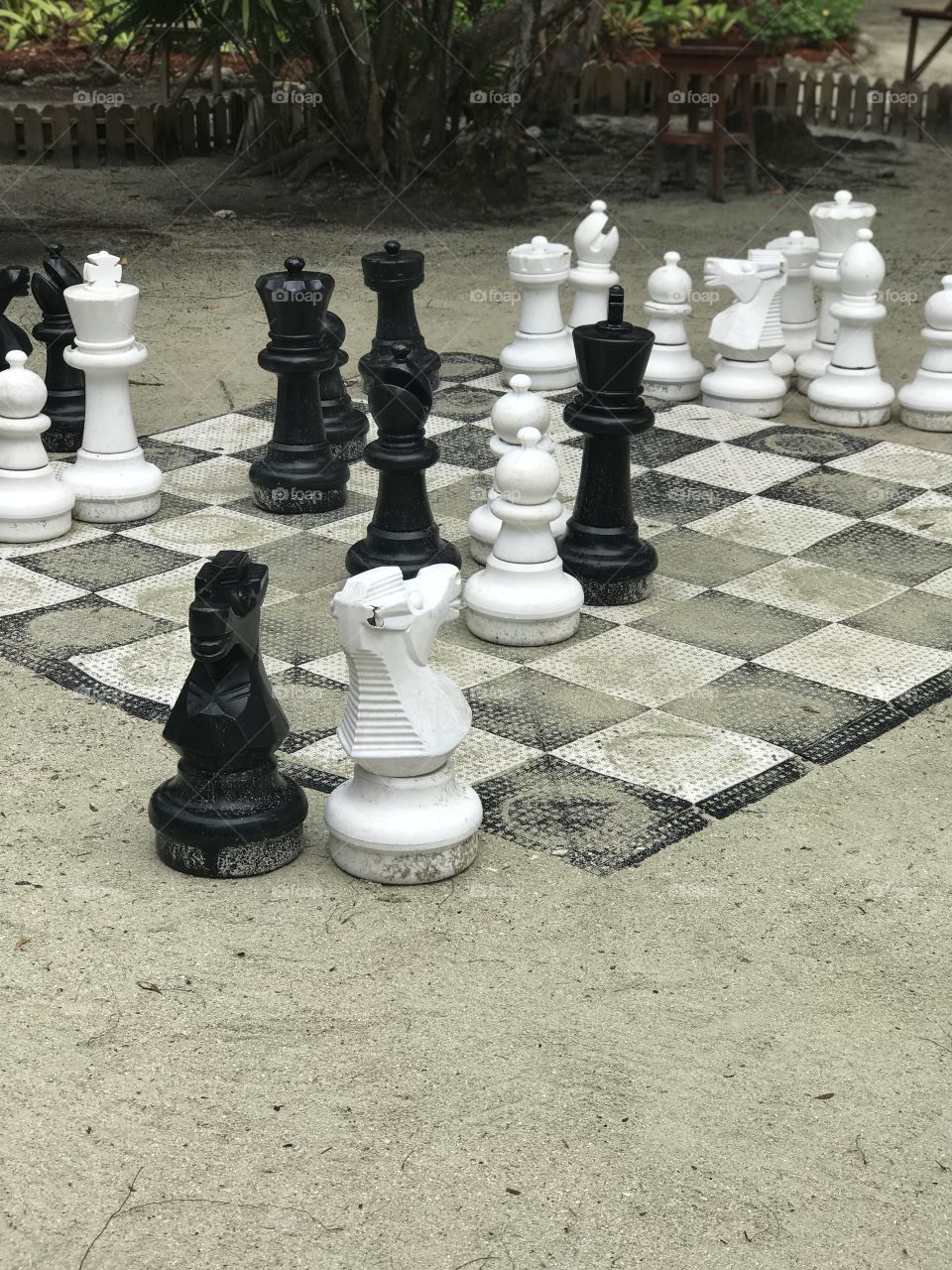 Enjoy a strategic game of chess on the beautiful beaches of Honduras. This giant game board is fun to play when you put your mind to it.