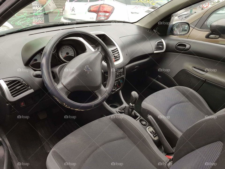 Interior of a car. 206+ Peugeot