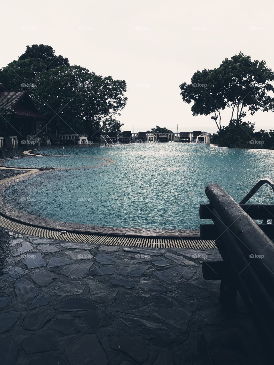 raining on a pool