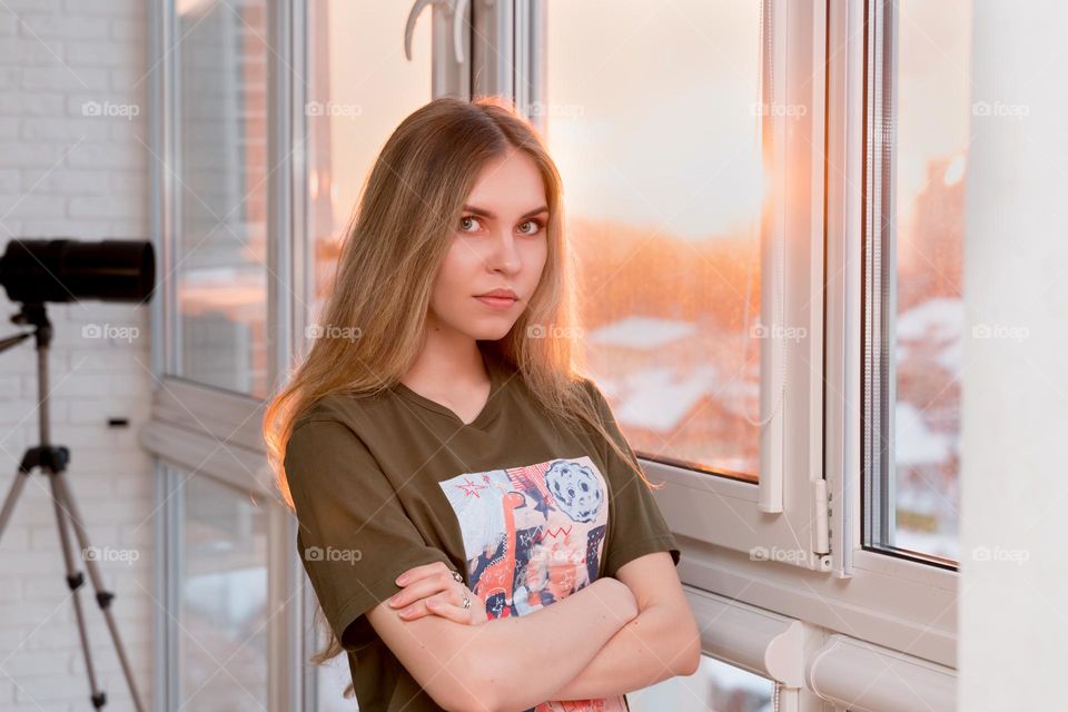 girl near the window