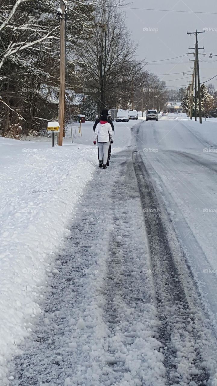 Stroll after winter storm