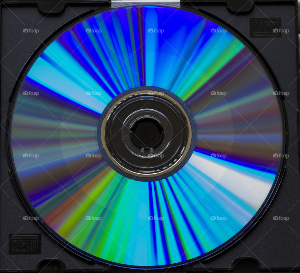 Close up of a CD / DVD