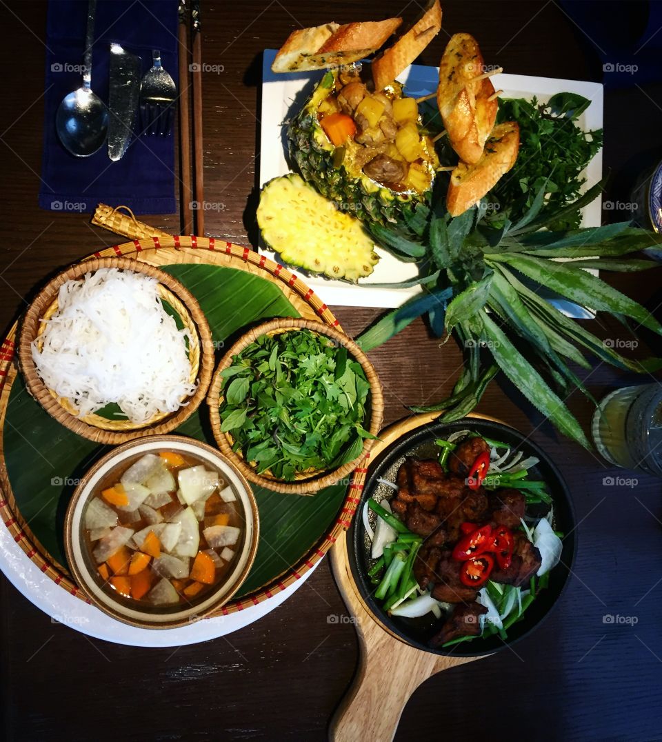 Vietnamese Street food dinner