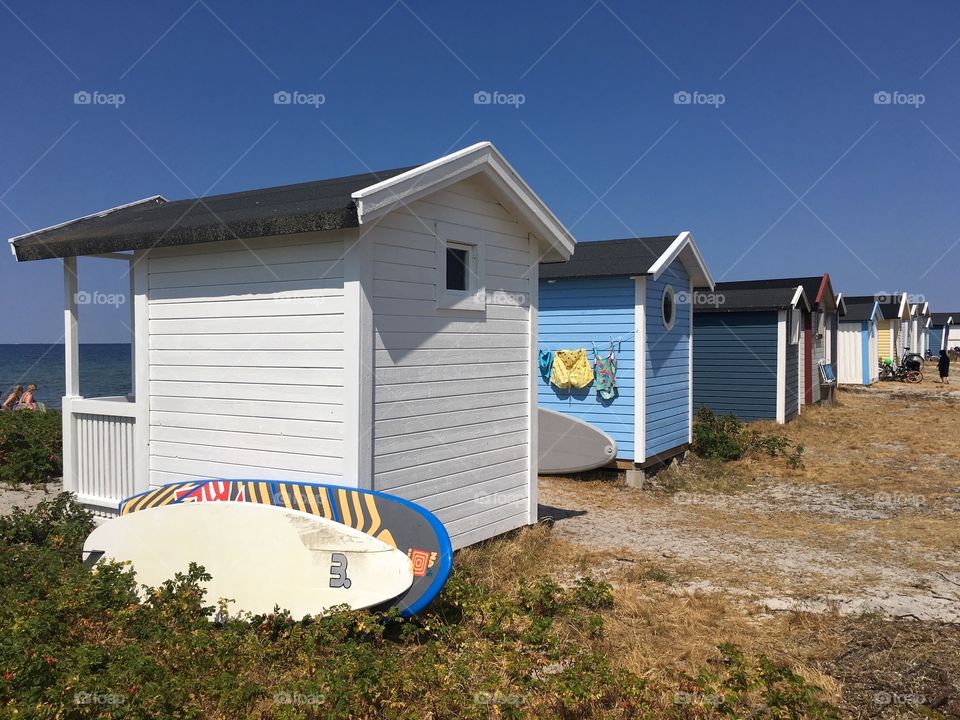 Beach huts, Skanör, Sweden