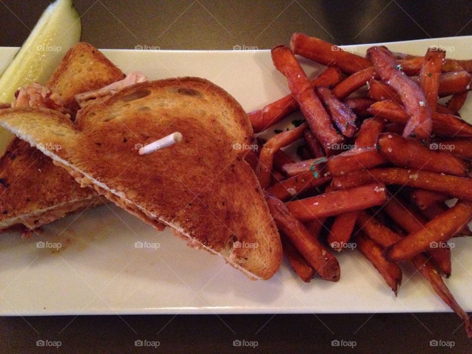 Sandwich and Fries