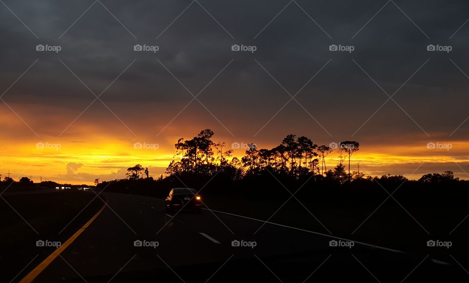 sunset in Kissimmee Florida