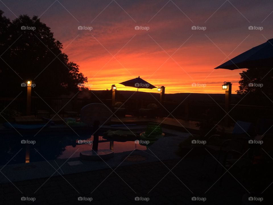 Pool at Sunset