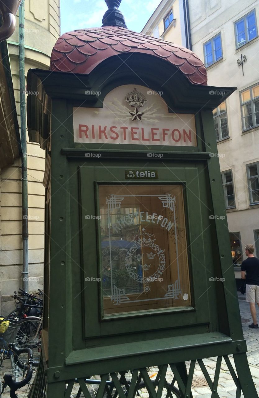 Phone booth in Stockholm 