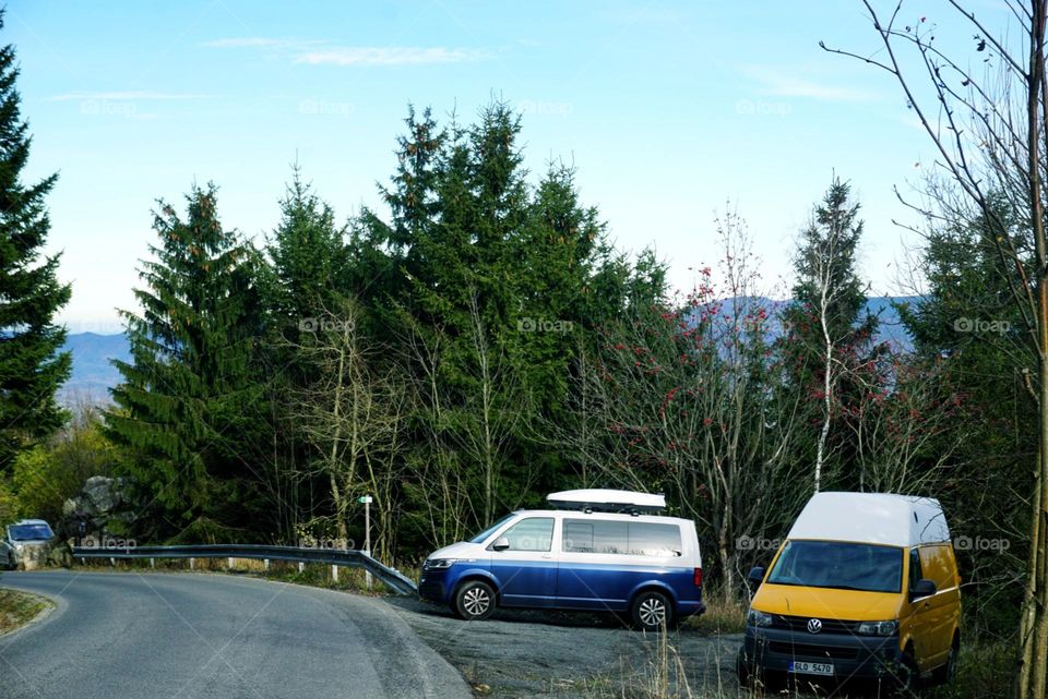 Mountains#cars#trees