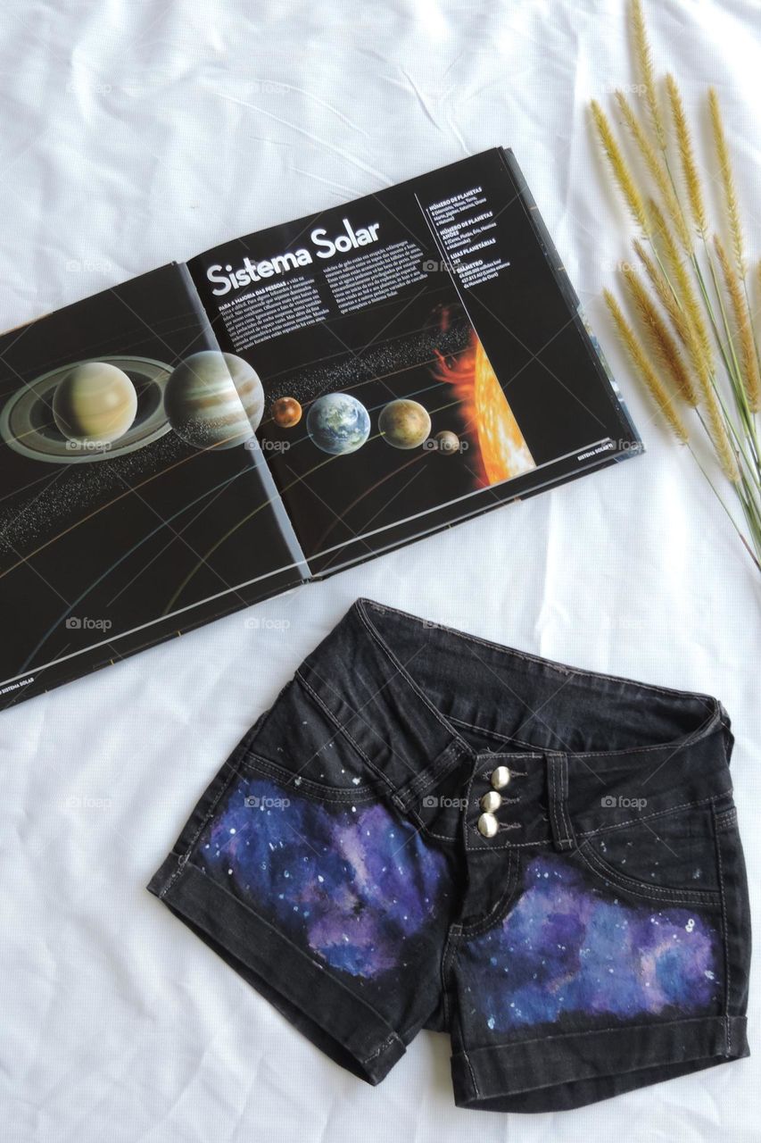 Galaxy shorts, summer top! 🌌🌙☀️⭐