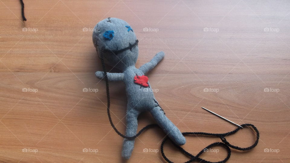 handmade nähen Nadel Puppe Stoff toy Kind Spielzeug Herz. Wodoo