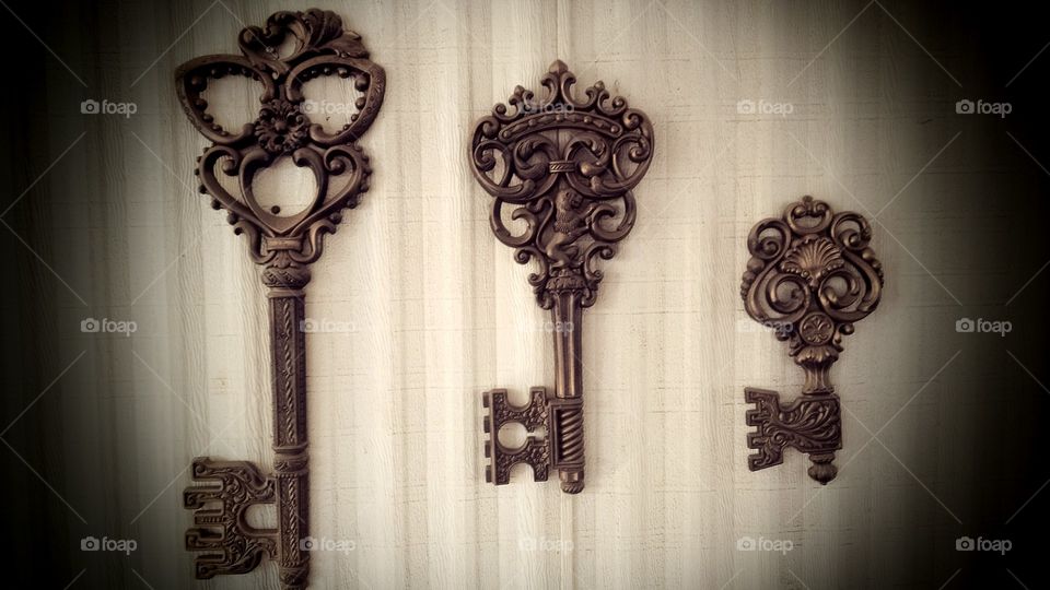 keys. Keys on the outside wall