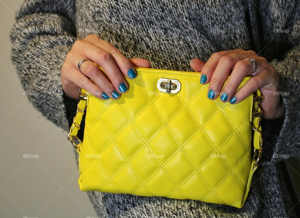 here is my yellow small bag