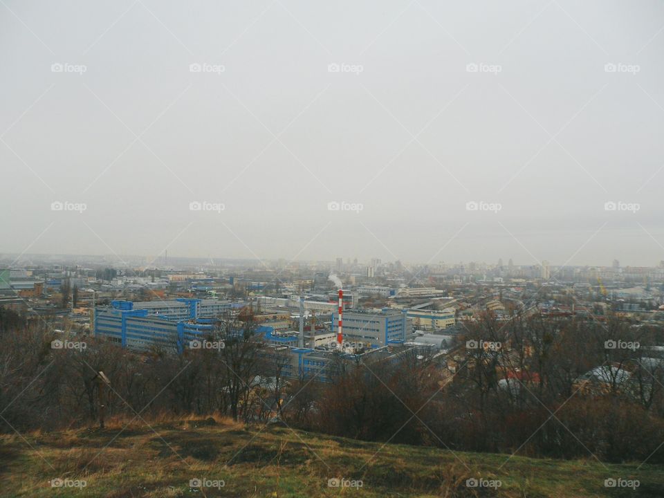 City Kiev landscape, winter 2016