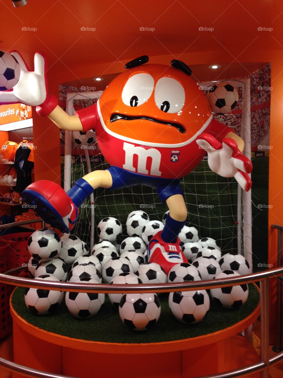 M&M orange football