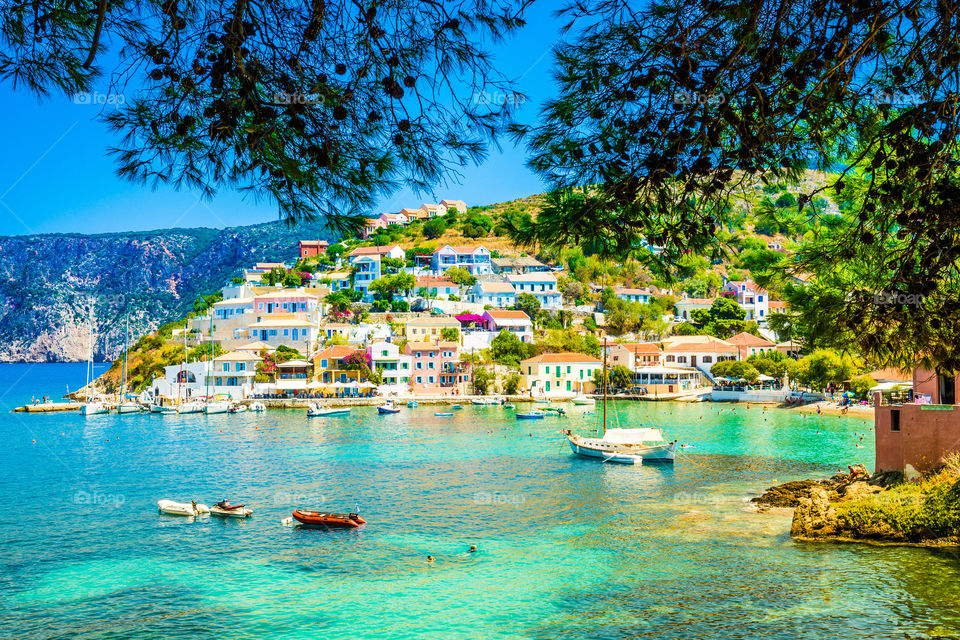 Beautiful Village Assos In Kefalonia Greek Island