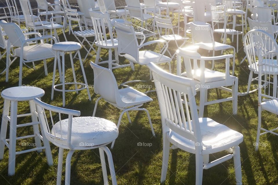 185 Empty Chairs Memorial for lives lost in the 2011 Christchurch earthquake, New Zealand 