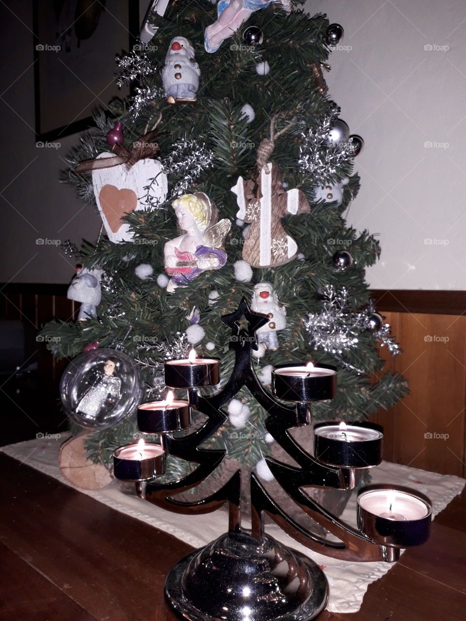 classic and modern Christmas tree