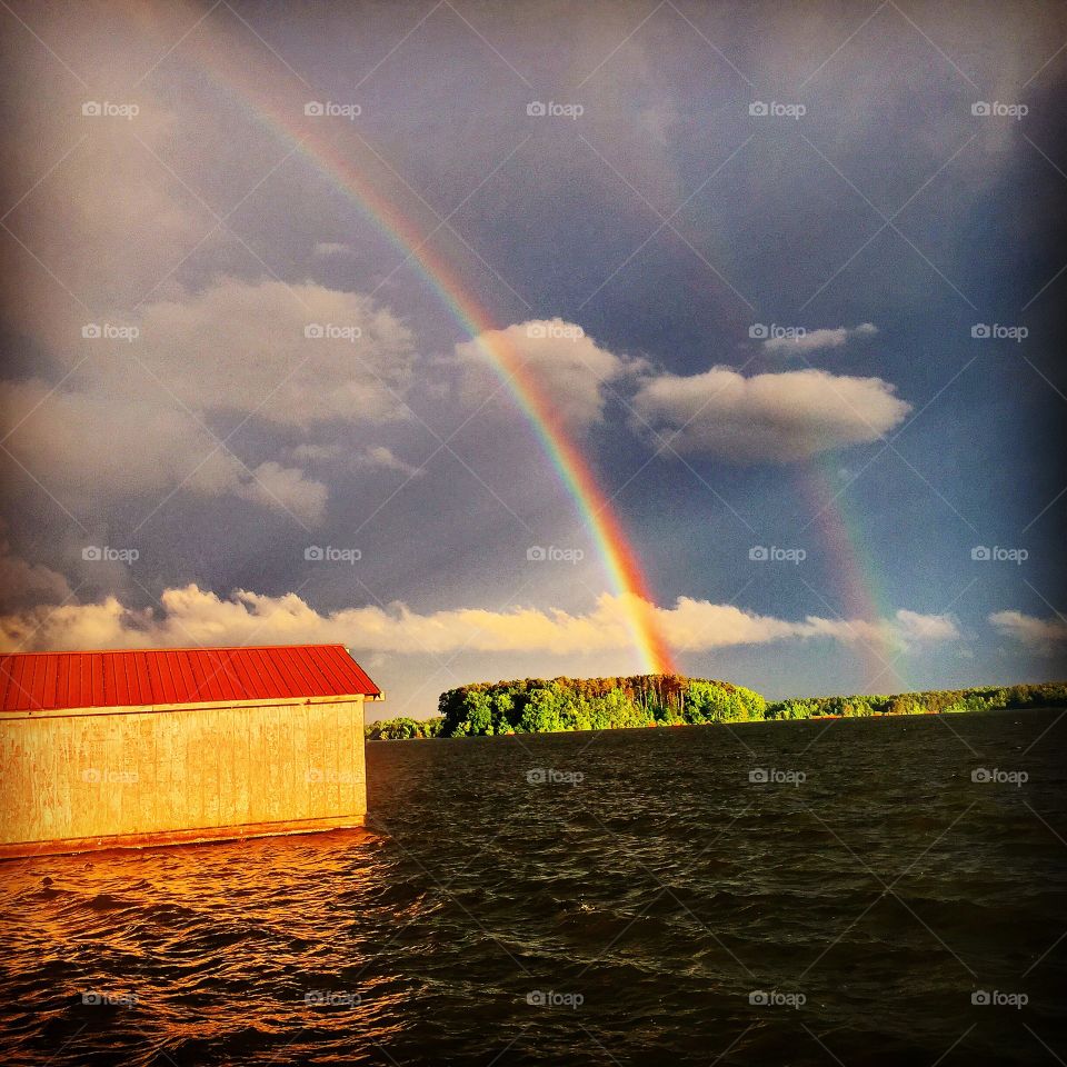 Rainbow, Rain, Storm, No Person, Water