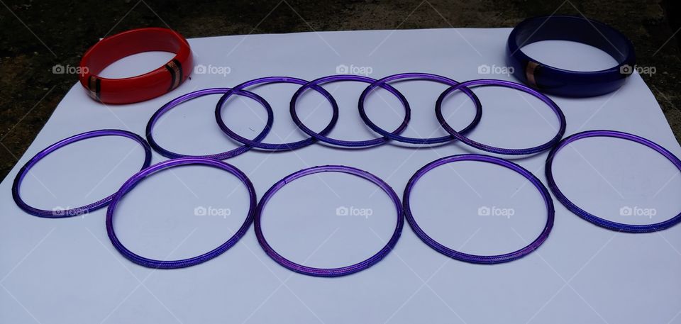 BEAUTIFUL BANGLES ISOLATED ON A WHITE BACKGROUND