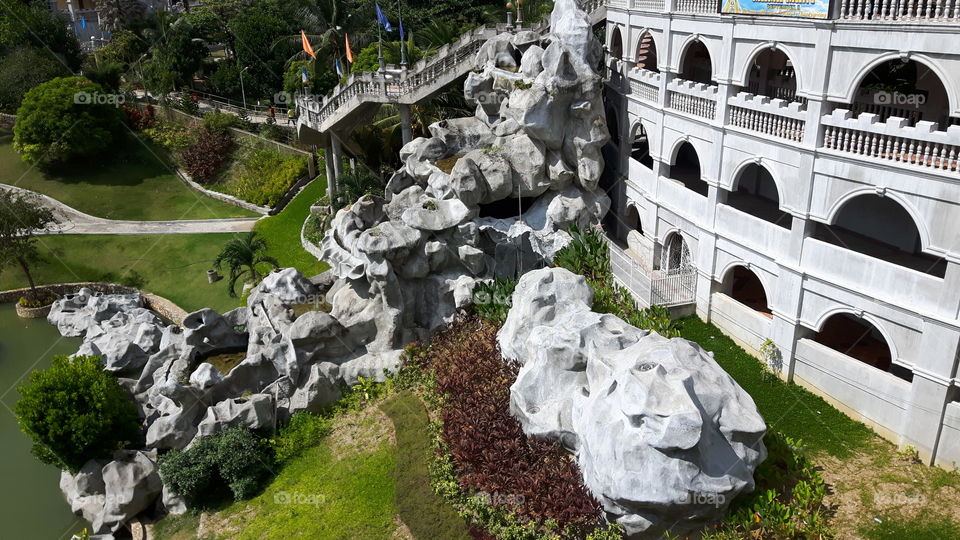 "Manmade Landscape" one of the most visited church in Cebu, Philippines is the Lindogon Churh in Simala, Cebu known for the miraculous Virgen Mary.