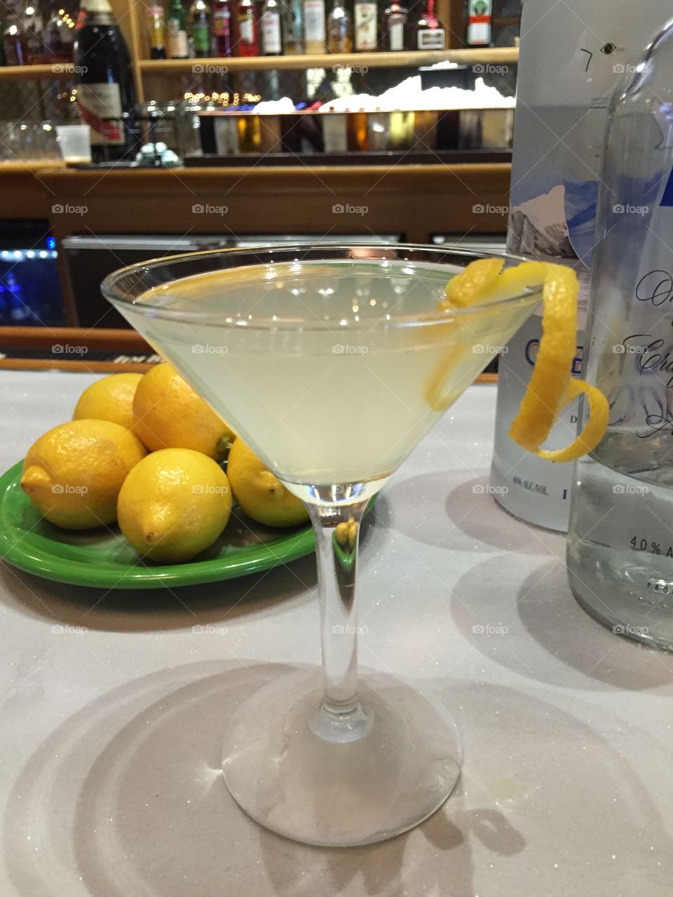 Lemon drop martinis 