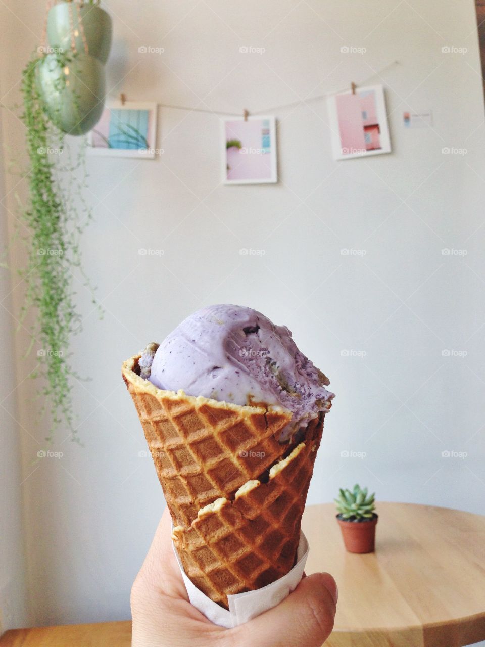 Lavender honey ice cream 