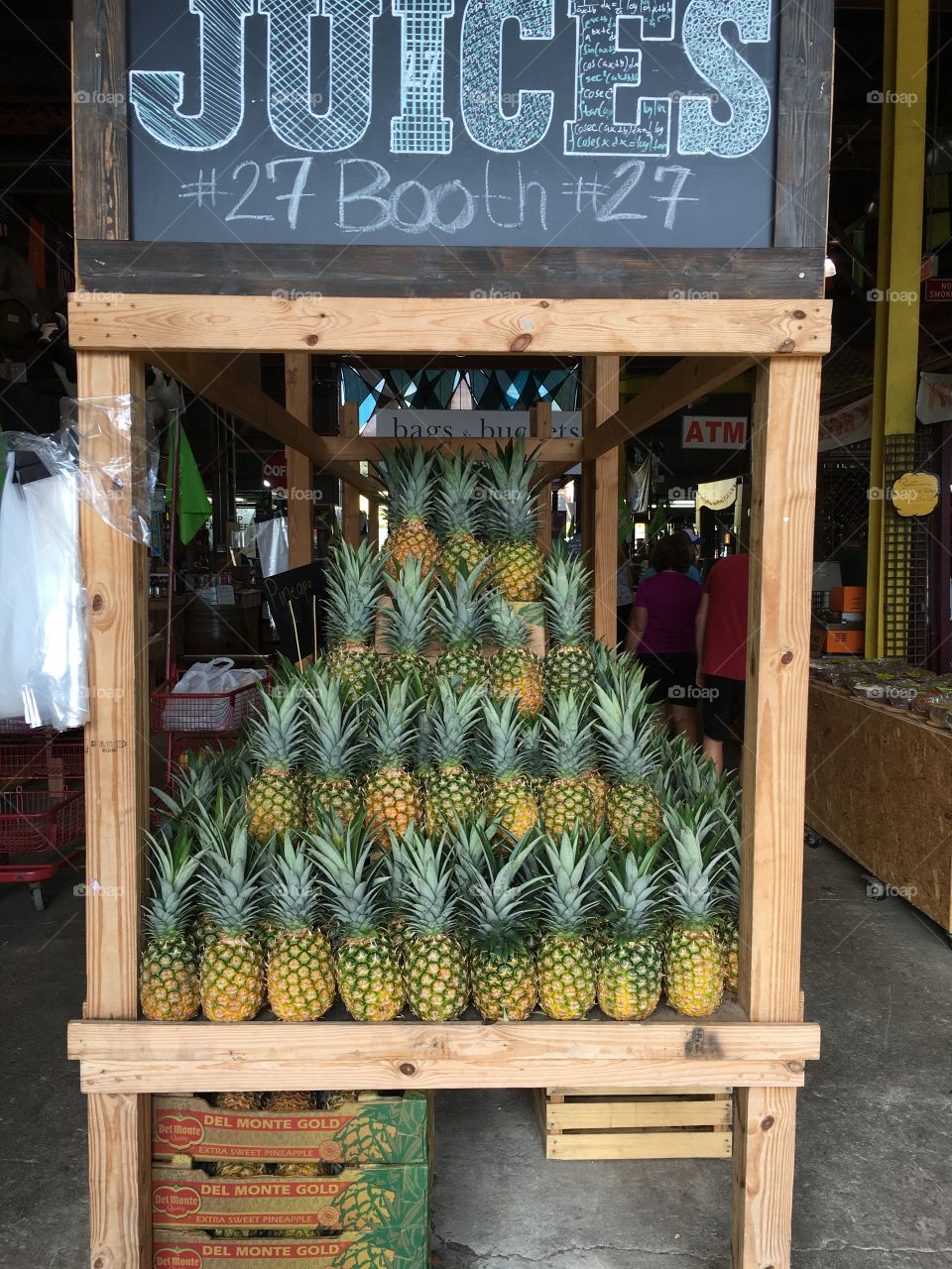 Fresh pineapple stand