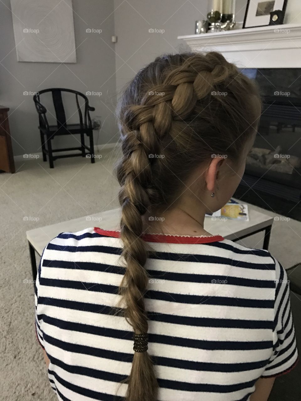 Girl Braided long hair 