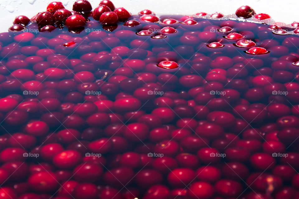 cherries in water