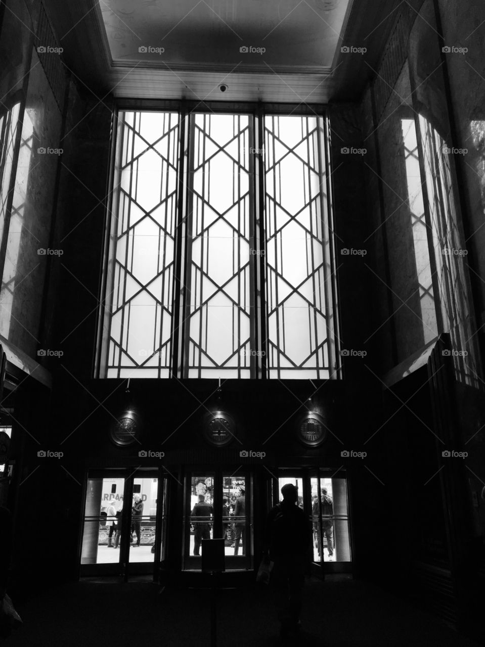 Art Deco windows in the city
