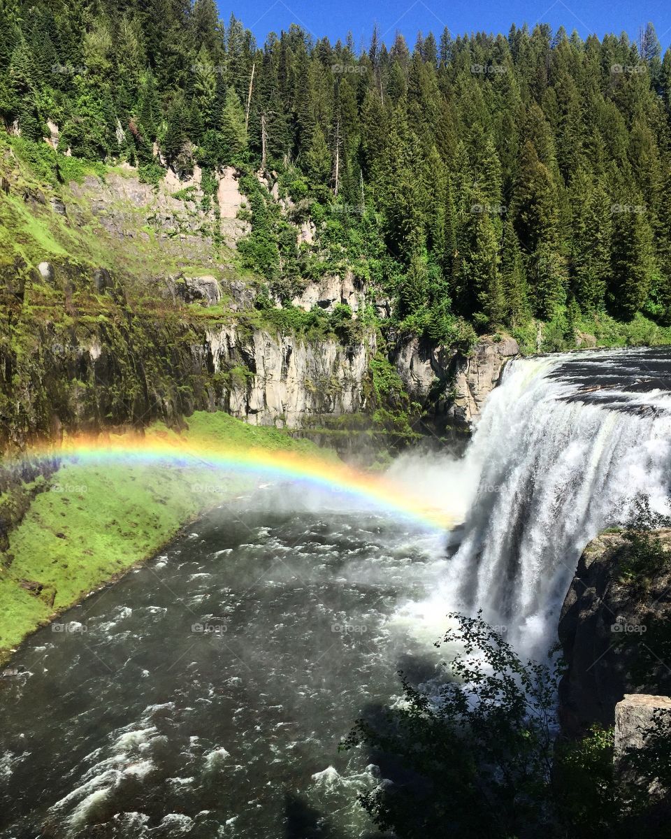 Rainbow waterfall